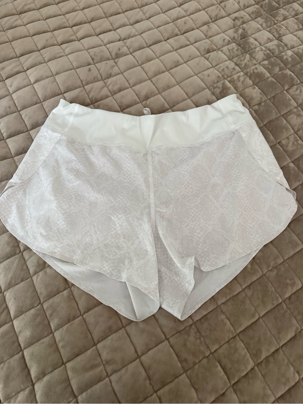 Athleta White Layered Running Shorts